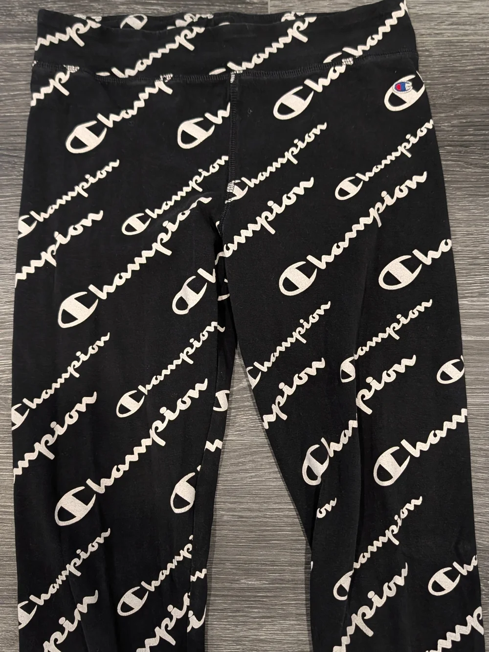 Champion Kids Black Logo Leggings